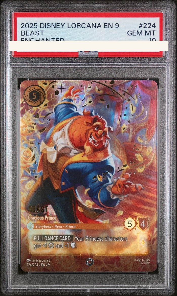 Sanitized PSA 10 slab of Beast – Gracious Prince (224/204); certification number and barcodes redacted