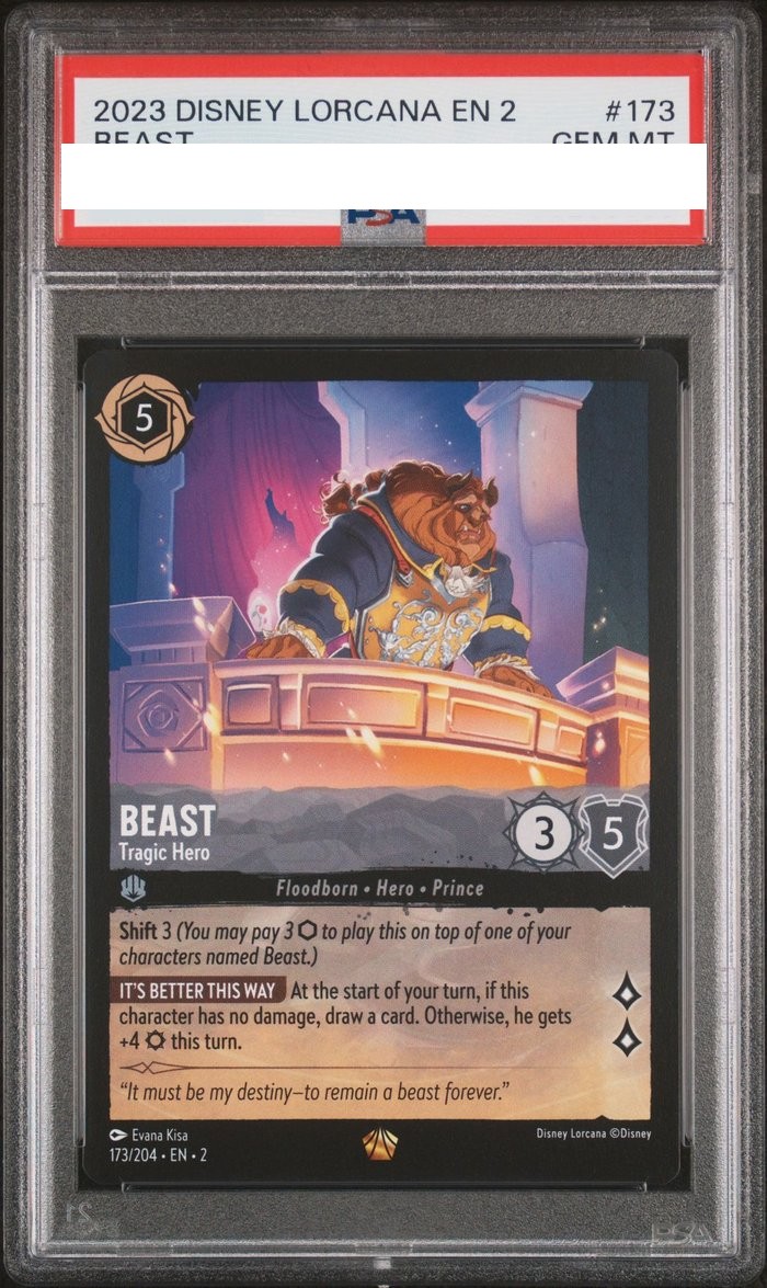 Sanitized PSA 10 slab of Beast – Tragic Hero (173/204); certification number and barcodes redacted