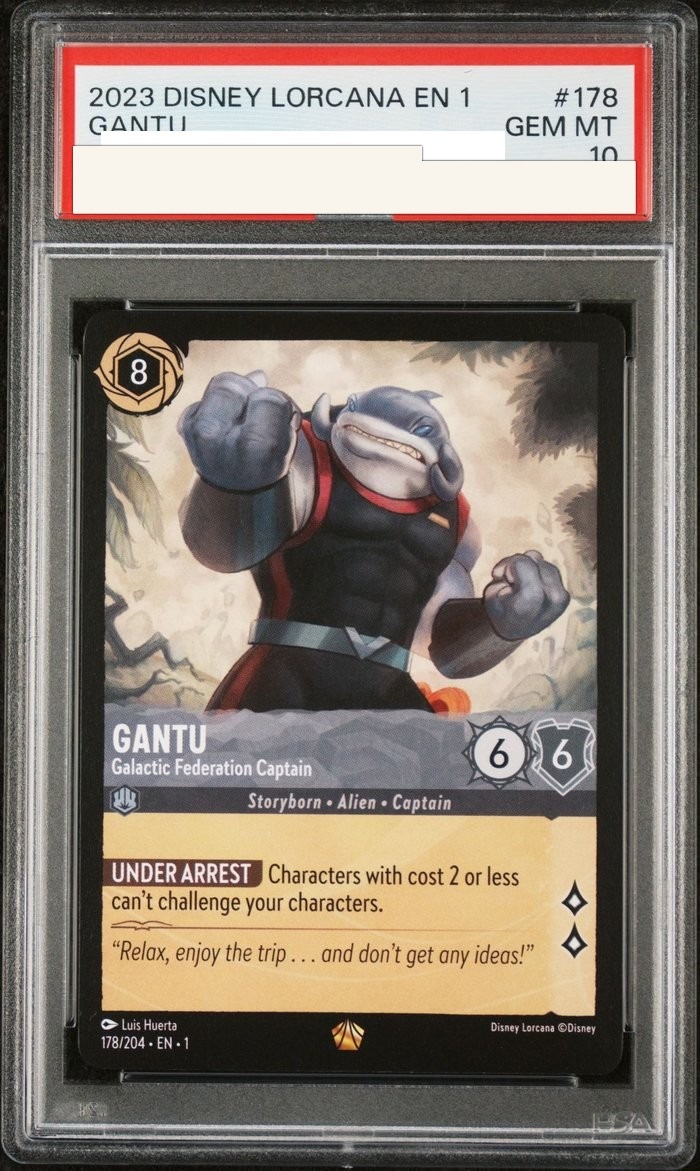 Sanitized PSA 10 slab of Gantu – Galactic Federation Captain (178/204); certification number and barcodes redacted